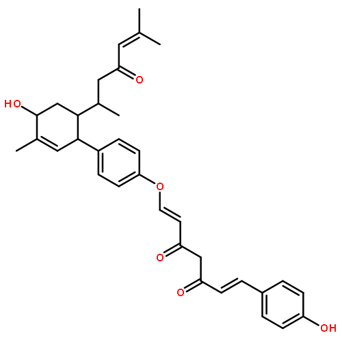 (1E,6E)-1-{4-[4-hydroxy-3-methyl-6-(6-methyl-4-oxohept-5-en-2-yl)cyclohex-2-en-1-yl]phenoxy}-7-(4-hydroxyphenyl)hepta-1,6-diene-3,5-dione