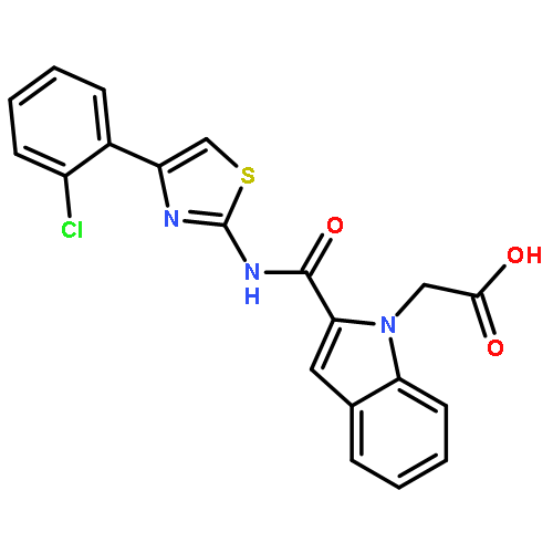 1H-Indole-1-aceticacid, 2-[[[4-(2-chlorophenyl)-2-thiazolyl]amino]carbonyl]-