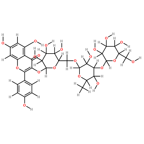 kaempferol 3-O-beta-D-glucopyranosyl(1->3)-alpha-L-rhamnopyranosyl(1->6)-beta-D-galactopyranoside