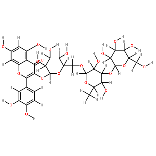 quercetin 3-O-beta-D-glucopyranosyl(1->3)-alpha-L-rhamnopyranosyl(1->6)-beta-d-galactopyranoside