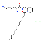 Hexanamide,2,6-diamino-N-[[1-(1-oxotridecyl)-2-piperidinyl]methyl]-, (2S)-