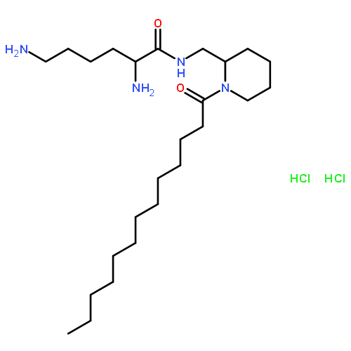 Hexanamide,2,6-diamino-N-[[1-(1-oxotridecyl)-2-piperidinyl]methyl]-, (2S)-