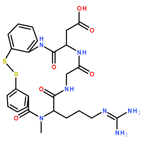 [(7S,13S)-13-{3-[(diaminomethylidene)amino]propyl}-14-methyl-6,9,12,15-tetraoxo-6,7,8,9,10,11,12,13,14,15-decahydro-5H-dibenzo[c,p][1,2,5,8,11,14]dithiatetraazacycloheptadecin-7-yl]acetic acid