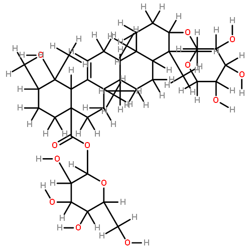 3beta-[(alpha-L-arabinopyranosyl)oxy]-19alpha-hydroxyurs-12-en-28-oic acid 28-beta-D-glucopyranosyl ester