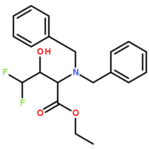 DL-Threonine, 4,4-difluoro-N,N-bis(phenylmethyl)-, ethyl ester