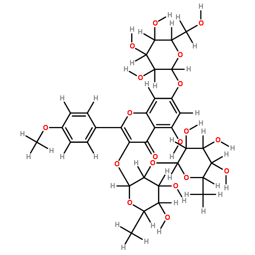 4'-methoxy-5-hydroxyflavonol 3-O-[alpha-L-rhamnopyranosyl(1->2)-alpha-L-rhamnopyranoside]-7-O-beta-D-glucopyranoside