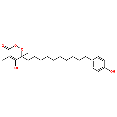 1,2-Dioxin-3(6H)-one,5-hydroxy-6-[10-(4-hydroxyphenyl)-6-methyldecyl]-4,6-dimethyl- (9CI)