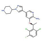 2-?Pyridinamine, 3-?[(1S)?-?1-?(2,?6-?dichloro-?3-?fluorophenyl)?ethoxy]?-?5-?[1-?(4-?piperidinyl)?-?1H-?pyrazol-?4-?yl]?-