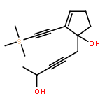 2-Cyclopenten-1-ol, 1-(4-hydroxy-2-pentynyl)-2-[(trimethylsilyl)ethynyl]-