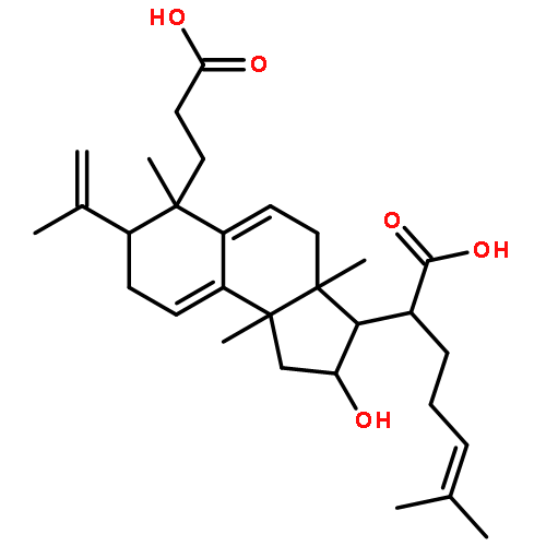 2-[(2R,3R,3aR,6S,7S,9bR)-6-(2-carboxyethyl)-2-hydroxy-7-isopropenyl-3a,6,9b-trimethyl-1,2,3,4,7,8-hexahydrocyclopenta[h]naphthalen-3-yl]-6-methyl-hept-5-enoic acid