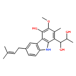 1,2-Propanediol,1-[4-hydroxy-3-methoxy-2-methyl-6-(3-methyl-2-butenyl)-9H-carbazol-1-yl]- (9CI)