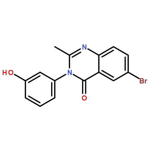 4(3H)-Quinazolinone, 6-bromo-3-(3-hydroxyphenyl)-2-methyl-