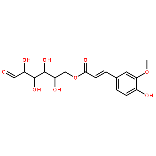 (2R,3R,4S,5R)-2,3,4,5-Tetrahydroxy-6-oxohexyl 3-(4-hydroxy-3-methoxyphenyl)acrylate