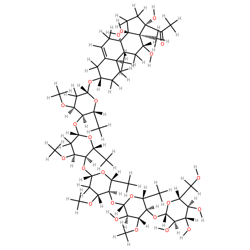 12-O-deacylmetaplexigenin 3-O-beta-D-glucopyranosyl-(1->4)-beta-(6-deoxy-3-O-methyl)-D-allopyranosyl-(1->4)-beta-D-oleandropyranosyl-(1-gt;4)-beta-D-cymaropyranosyl-(1->4)-beta-D-cymaropyranose