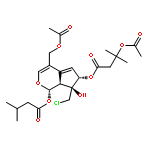 (1S,6S,7S,7aS)-4-(acetoxymethyl)-7-(chloromethyl)-7-hydroxy-1-((3-methylbutanoyl)oxy)-1,6,7,7a-tetrahydrocyclopenta[c]pyran-6-yl 3-acetoxy-3-methylbutanoate