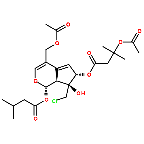 (1S,6S,7S,7aS)-4-(acetoxymethyl)-7-(chloromethyl)-7-hydroxy-1-((3-methylbutanoyl)oxy)-1,6,7,7a-tetrahydrocyclopenta[c]pyran-6-yl 3-acetoxy-3-methylbutanoate