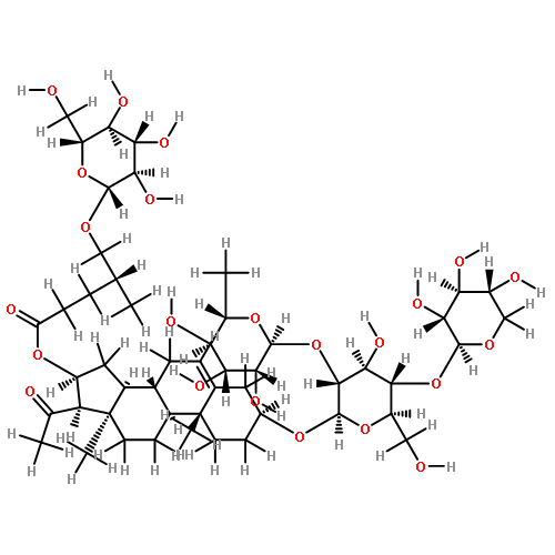 26-O-beta-D-glucopyranosyl-3beta,26-dihydroxyl-20,22-seco-(25R)-furost-5-en-20,22-dione 3-O-beta-D-xylopyranosyl(1->4)-[alpha-L-rhamnopyranosyl(1->2)]-beta-D-glucopyranoside