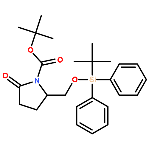 1-Pyrrolidinecarboxylic acid,2-[[[(1,1-dimethylethyl)diphenylsilyl]oxy]methyl]-5-oxo-, 1,1-dimethylethylester, (R)-