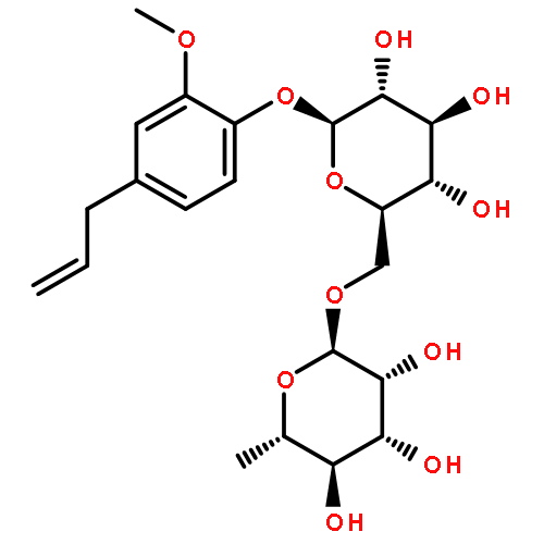 b-D-Glucopyranoside, 2-methoxy-4-(2-propenyl)phenyl 6-O-(6-deoxy-a-L-mannopyranosyl)-