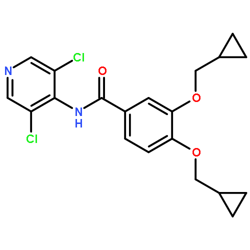 3,4-Bis(cyclopropylmethoxy)-N-(3,5-dichloropyridin-4-yl)benzamide