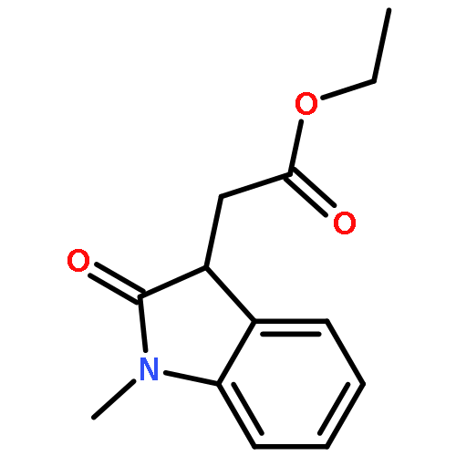 1H-Indole-3-acetic acid, 2,3-dihydro-1-methyl-2-oxo-, ethyl ester, (±)-