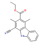 9H-Carbazole-3-carboxylic acid, 1-cyano-2,4-dimethyl-, ethyl ester