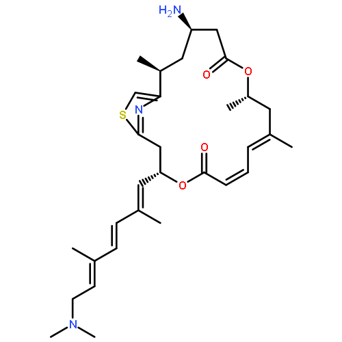 4,12-Dioxa-20-thia-21-azabicyclo[16.2.1]heneicosa-1(21),6,8,18-tetraene-5,13-dione,15-amino-3-[(1E,3E,5E)-7-(dimethylamino)-2,5-dimethyl-1,3,5-heptatrien-1-yl]-9,11,17-trimethyl-,(3S,6Z,8E,11S,15R,17S)-