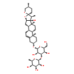 (25R)-17alpha-hydroxyspirost-5-en-3beta-yl alpha-L-rhamnopyranosyl-(1->4)-alpha-L-rhamnopyranosyl-(1->4)-beta-D-glucopyranoside