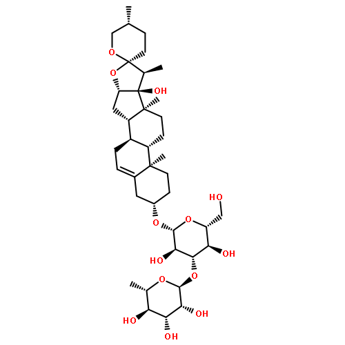 (25R)-17alpha-hydroxyspirost-5-en-3beta-yl alpha-L-rhamnopyranosyl-(1->4)-alpha-L-rhamnopyranosyl-(1->4)-beta-D-glucopyranoside