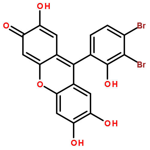 3H-Xanthen-3-one, 9-(dibromohydroxyphenyl)-2,6,7-trihydroxy-