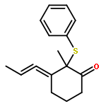 Cyclohexanone, 2-methyl-2-(phenylthio)-3-(1-propenylidene)-