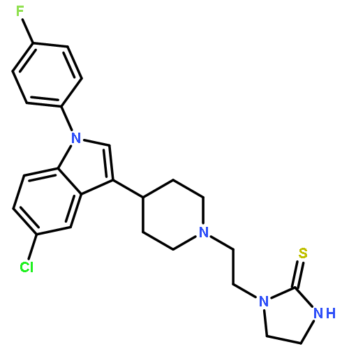 2-Imidazolidinethione,1-[2-[4-[5-chloro-1-(4-fluorophenyl)-1H-indol-3-yl]-1-piperidinyl]ethyl]-