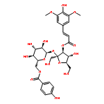 a-D-Glucopyranoside,3-O-[(2E)-3-(4-hydroxy-3,5-dimethoxyphenyl)-1-oxo-2-propen-1-yl]-b-D-fructofuranosyl,6-(4-hydroxybenzoate)