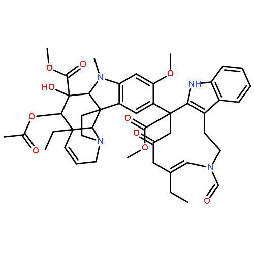 methyl (2beta,3beta,4beta,5alpha,12beta,19alpha)-4-(acetyloxy)-15-[(4Z,9S)-5-ethyl-3-formyl-9-(methoxycarbonyl)-7-oxo-1,2,3,6,7,8,9,10-octahydroazacycloundecino[5,4-b]indol-9-yl]-3-hydroxy-16-methoxy-1-methyl-6,7-didehydroaspidospermidine-3-carboxylate