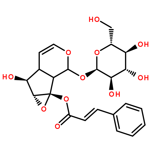 b-D-Glucopyranoside,(1aS,1bS,2S,5aR,6S,6aS)-1a,1b,2,5a,6,6a-hexahydro-6-hydroxy-1a-[[[(2E)-1-oxo-3-phenyl-2-propen-1-yl]oxy]methyl]oxireno[4,5]cyclopenta[1,2-c]pyran-2-yl