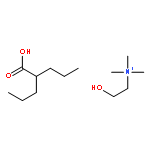 2-hydroxyethyl-trimethyl-ammonium; 2-propylpentanoic acid