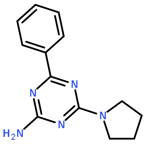 1,3,5-Triazin-2-amine, 4-phenyl-6-(1-pyrrolidinyl)-