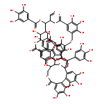 D-Glucose, cyclic4,6-[(1S)-4,4',5,5',6,6'-hexahydroxy[1,1'-biphenyl]-2,2'-dicarboxylate]2-[2-[5-carboxy-4-(5-carboxy-2,3-dihydroxyphenoxy)-2,3-dihydroxyphenoxy]-3,4,5-trihydroxybenzoate]3-(3,4,5-trihydroxybenzoate), cyclic ester with b-D-glucopyranose cyclic4,6-[(1S)-4,4',5,5',6,6'-hexahydroxy[1,1'-biphenyl]-2,2'-dicarboxylate]3-(3,4,5-trihydroxybenzoate) (9CI)