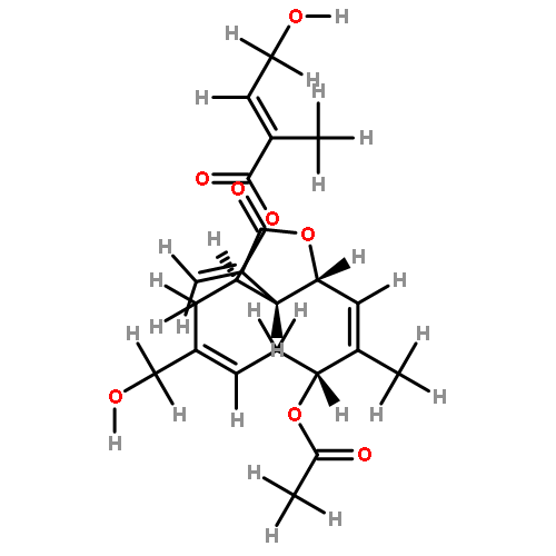 (1Z,3alpha,4Z,6alpha,7beta,8beta)-3-(acetyloxy)-14-hydroxy-8-[(4-hydroxytigloyl)oxy]germacra-1(10),4,11(13)-trieno-12,6-lactone