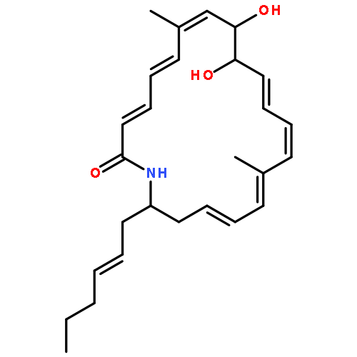 Azacycloeicosa-3,5,7,11,13,15,17-heptaen-2-one,20-(2-hexenyl)-9,10-dihydroxy-7,15-dimethyl- (9CI)