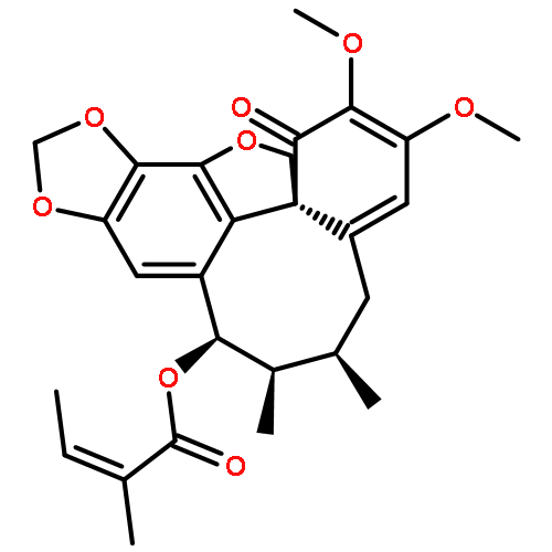 2-Butenoic acid,2-methyl-,(6R,7R,8R,14aS)-5,6,7,8-tetrahydro-2,3-dimethoxy-6,7-dimethyl-1-oxo-1H,14H-benzo[1,8]cycloocta[1,2,3-cd][1,3]dioxolo[4,5-g]benzofuran-8-ylester, (2Z)-