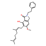 (E)-6-(3,7-dimethylocta-2,6-dienyl)-7-hydroxy-5-methoxy-2-phenethylisoindolin-1-one