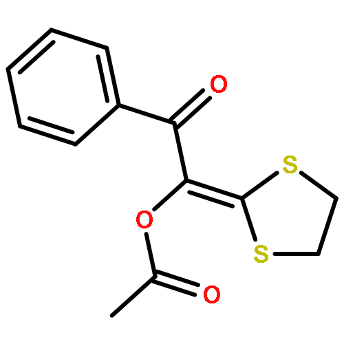 Ethanone, 2-(acetyloxy)-2-(1,3-dithiolan-2-ylidene)-1-phenyl-