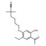 6-(4-ACETYL-2-ETHYL-5-HYDROXYPHENOXY)-2,2-DIMETHYLHEXANENITRILE