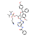 Adenosine,N-benzoyl-3'-O-[bis(4-methoxyphenyl)phenylmethyl]-2'-deoxy-, 5'-[2-cyanoethylbis(1-methylethyl)phosphoramidite] (9CI)