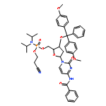 Cytidine,N-benzoyl-3'-O-[bis(4-methoxyphenyl)phenylmethyl]-2'-deoxy-, 5'-[2-cyanoethylbis(1-methylethyl)phosphoramidite] (9CI)