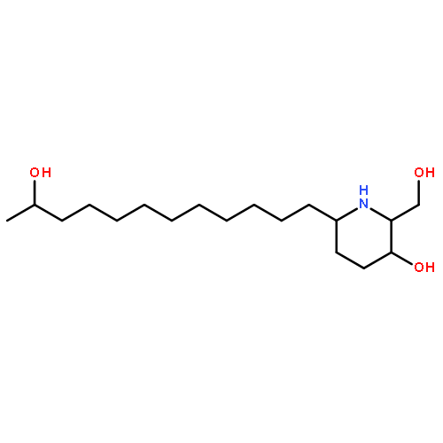 6-(11-hydroxydodecyl)-2-(hydroxymethyl)piperidin-3-ol