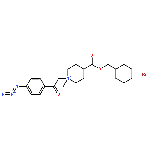 CYCLOHEXYLMETHYL 1-[2-(4-AZIDOPHENYL)-2-OXOETHYL]-1-METHYLPIPERIDIN-1-IUM-4-CARBOXYLATE;BROMIDE