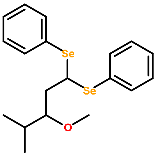 Benzene, 1,1'-[(3-methoxy-4-methylpentylidene)bis(seleno)]bis-