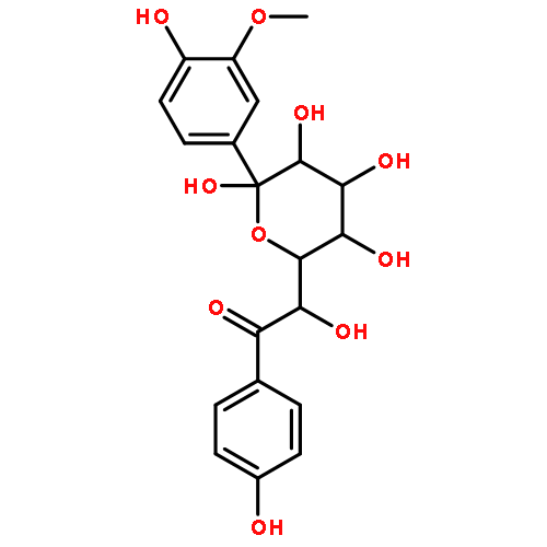 1-(4-hydroxy-3-methoxyphenyl)-6-(p-hydroxybenzoyl)-beta-D-glucopyranose